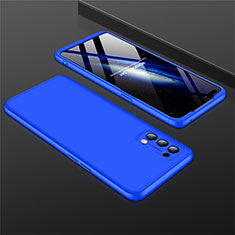 Hard Rigid Plastic Matte Finish Front and Back Cover Case 360 Degrees M01 for Oppo Reno4 4G Blue