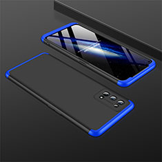 Hard Rigid Plastic Matte Finish Front and Back Cover Case 360 Degrees M01 for Realme 7 Pro Blue and Black