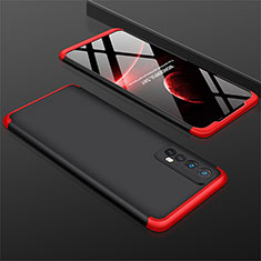 Hard Rigid Plastic Matte Finish Front and Back Cover Case 360 Degrees M01 for Realme 7 Red and Black