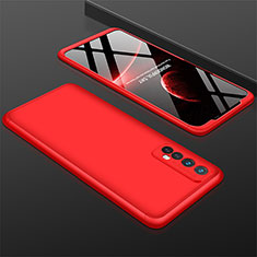 Hard Rigid Plastic Matte Finish Front and Back Cover Case 360 Degrees M01 for Realme Narzo 20 Pro Red