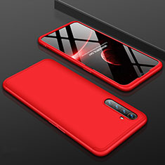 Hard Rigid Plastic Matte Finish Front and Back Cover Case 360 Degrees M01 for Realme XT Red