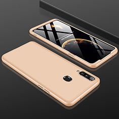 Hard Rigid Plastic Matte Finish Front and Back Cover Case 360 Degrees M01 for Samsung Galaxy A20s Gold