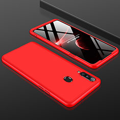 Hard Rigid Plastic Matte Finish Front and Back Cover Case 360 Degrees M01 for Samsung Galaxy A20s Red