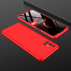 Hard Rigid Plastic Matte Finish Front and Back Cover Case 360 Degrees M01 for Samsung Galaxy M31s Red