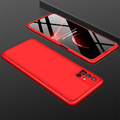 Hard Rigid Plastic Matte Finish Front and Back Cover Case 360 Degrees M01 for Samsung Galaxy M51 Red