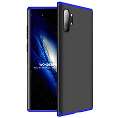 Hard Rigid Plastic Matte Finish Front and Back Cover Case 360 Degrees M01 for Samsung Galaxy Note 10 Plus 5G Blue and Black