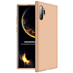 Hard Rigid Plastic Matte Finish Front and Back Cover Case 360 Degrees M01 for Samsung Galaxy Note 10 Plus 5G Gold