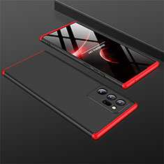 Hard Rigid Plastic Matte Finish Front and Back Cover Case 360 Degrees M01 for Samsung Galaxy Note 20 Ultra 5G Red and Black