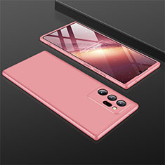 Hard Rigid Plastic Matte Finish Front and Back Cover Case 360 Degrees M01 for Samsung Galaxy Note 20 Ultra 5G Rose Gold