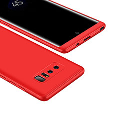 Hard Rigid Plastic Matte Finish Front and Back Cover Case 360 Degrees M01 for Samsung Galaxy Note 8 Duos N950F Red