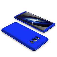 Hard Rigid Plastic Matte Finish Front and Back Cover Case 360 Degrees M01 for Samsung Galaxy S8 Blue