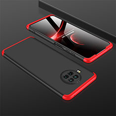 Hard Rigid Plastic Matte Finish Front and Back Cover Case 360 Degrees M01 for Xiaomi Mi 10i 5G Red and Black