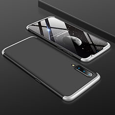 Hard Rigid Plastic Matte Finish Front and Back Cover Case 360 Degrees M01 for Xiaomi Mi A3 Lite Silver and Black