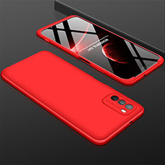 Hard Rigid Plastic Matte Finish Front and Back Cover Case 360 Degrees M01 for Xiaomi Poco M3 Red