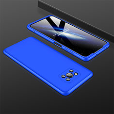 Hard Rigid Plastic Matte Finish Front and Back Cover Case 360 Degrees M01 for Xiaomi Poco X3 Blue