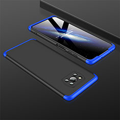 Hard Rigid Plastic Matte Finish Front and Back Cover Case 360 Degrees M01 for Xiaomi Poco X3 Blue and Black