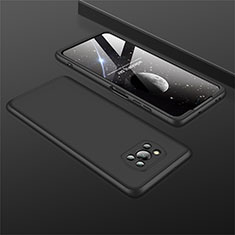 Hard Rigid Plastic Matte Finish Front and Back Cover Case 360 Degrees M01 for Xiaomi Poco X3 NFC Black