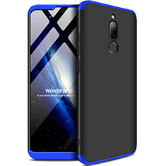 Hard Rigid Plastic Matte Finish Front and Back Cover Case 360 Degrees M01 for Xiaomi Redmi 8 Blue and Black