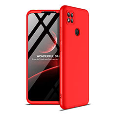 Hard Rigid Plastic Matte Finish Front and Back Cover Case 360 Degrees M01 for Xiaomi Redmi 9 India Red