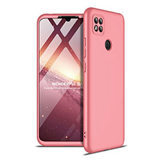 Hard Rigid Plastic Matte Finish Front and Back Cover Case 360 Degrees M01 for Xiaomi Redmi 9C Rose Gold
