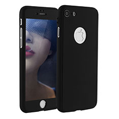 Hard Rigid Plastic Matte Finish Front and Back Cover Case 360 Degrees P01 for Apple iPhone 7 Black