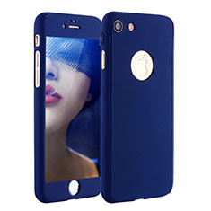 Hard Rigid Plastic Matte Finish Front and Back Cover Case 360 Degrees P01 for Apple iPhone 7 Blue