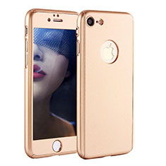 Hard Rigid Plastic Matte Finish Front and Back Cover Case 360 Degrees P01 for Apple iPhone SE (2020) Gold