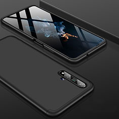 Hard Rigid Plastic Matte Finish Front and Back Cover Case 360 Degrees P01 for Huawei Honor 20 Black
