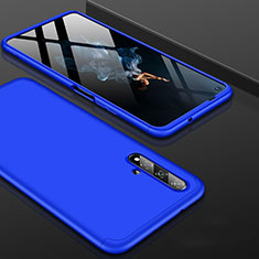 Hard Rigid Plastic Matte Finish Front and Back Cover Case 360 Degrees P01 for Huawei Honor 20 Blue