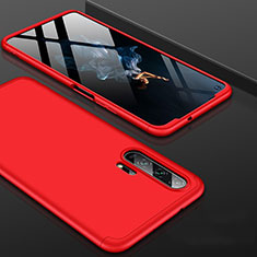 Hard Rigid Plastic Matte Finish Front and Back Cover Case 360 Degrees P01 for Huawei Honor 20 Pro Red