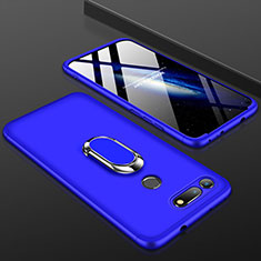 Hard Rigid Plastic Matte Finish Front and Back Cover Case 360 Degrees P01 for Huawei Honor V20 Blue