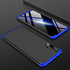 Hard Rigid Plastic Matte Finish Front and Back Cover Case 360 Degrees P01 for Huawei Nova 5 Blue and Black