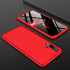 Hard Rigid Plastic Matte Finish Front and Back Cover Case 360 Degrees P01 for Huawei Nova 5 Pro Red