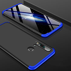 Hard Rigid Plastic Matte Finish Front and Back Cover Case 360 Degrees P01 for Huawei Nova 5i Blue and Black