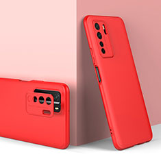 Hard Rigid Plastic Matte Finish Front and Back Cover Case 360 Degrees P01 for Huawei Nova 7 SE 5G Red