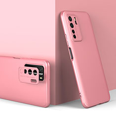 Hard Rigid Plastic Matte Finish Front and Back Cover Case 360 Degrees P01 for Huawei P40 Lite 5G Rose Gold