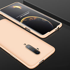 Hard Rigid Plastic Matte Finish Front and Back Cover Case 360 Degrees P01 for OnePlus 7T Pro Gold