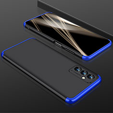Hard Rigid Plastic Matte Finish Front and Back Cover Case 360 Degrees P01 for Samsung Galaxy F13 4G Blue and Black