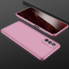 Hard Rigid Plastic Matte Finish Front and Back Cover Case 360 Degrees P01 for Samsung Galaxy M52 5G Rose Gold
