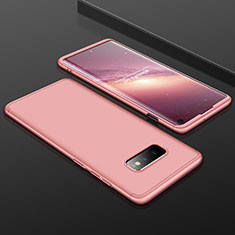 Hard Rigid Plastic Matte Finish Front and Back Cover Case 360 Degrees P01 for Samsung Galaxy S10e Rose Gold