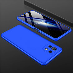 Hard Rigid Plastic Matte Finish Front and Back Cover Case 360 Degrees P01 for Xiaomi Mi 11 5G Blue