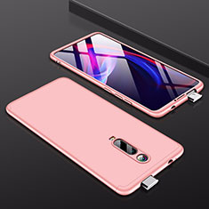 Hard Rigid Plastic Matte Finish Front and Back Cover Case 360 Degrees P01 for Xiaomi Mi 9T Rose Gold