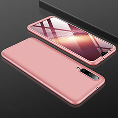 Hard Rigid Plastic Matte Finish Front and Back Cover Case 360 Degrees P01 for Xiaomi Mi A3 Rose Gold