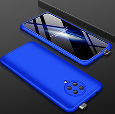 Hard Rigid Plastic Matte Finish Front and Back Cover Case 360 Degrees P01 for Xiaomi Poco F2 Pro Blue