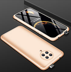 Hard Rigid Plastic Matte Finish Front and Back Cover Case 360 Degrees P01 for Xiaomi Poco F2 Pro Gold