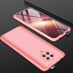 Hard Rigid Plastic Matte Finish Front and Back Cover Case 360 Degrees P01 for Xiaomi Poco F2 Pro Rose Gold