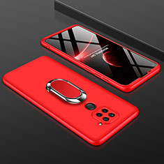Hard Rigid Plastic Matte Finish Front and Back Cover Case 360 Degrees P01 for Xiaomi Redmi 10X 4G Red