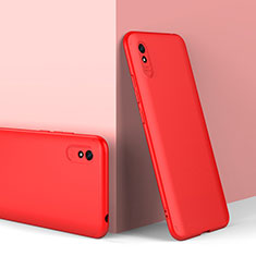 Hard Rigid Plastic Matte Finish Front and Back Cover Case 360 Degrees P01 for Xiaomi Redmi 9A Red