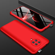 Hard Rigid Plastic Matte Finish Front and Back Cover Case 360 Degrees P01 for Xiaomi Redmi K30 Pro 5G Red