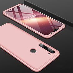 Hard Rigid Plastic Matte Finish Front and Back Cover Case 360 Degrees P01 for Xiaomi Redmi Note 8 (2021) Rose Gold